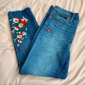 High Rise Slim Boyjean: Embroidered Edition